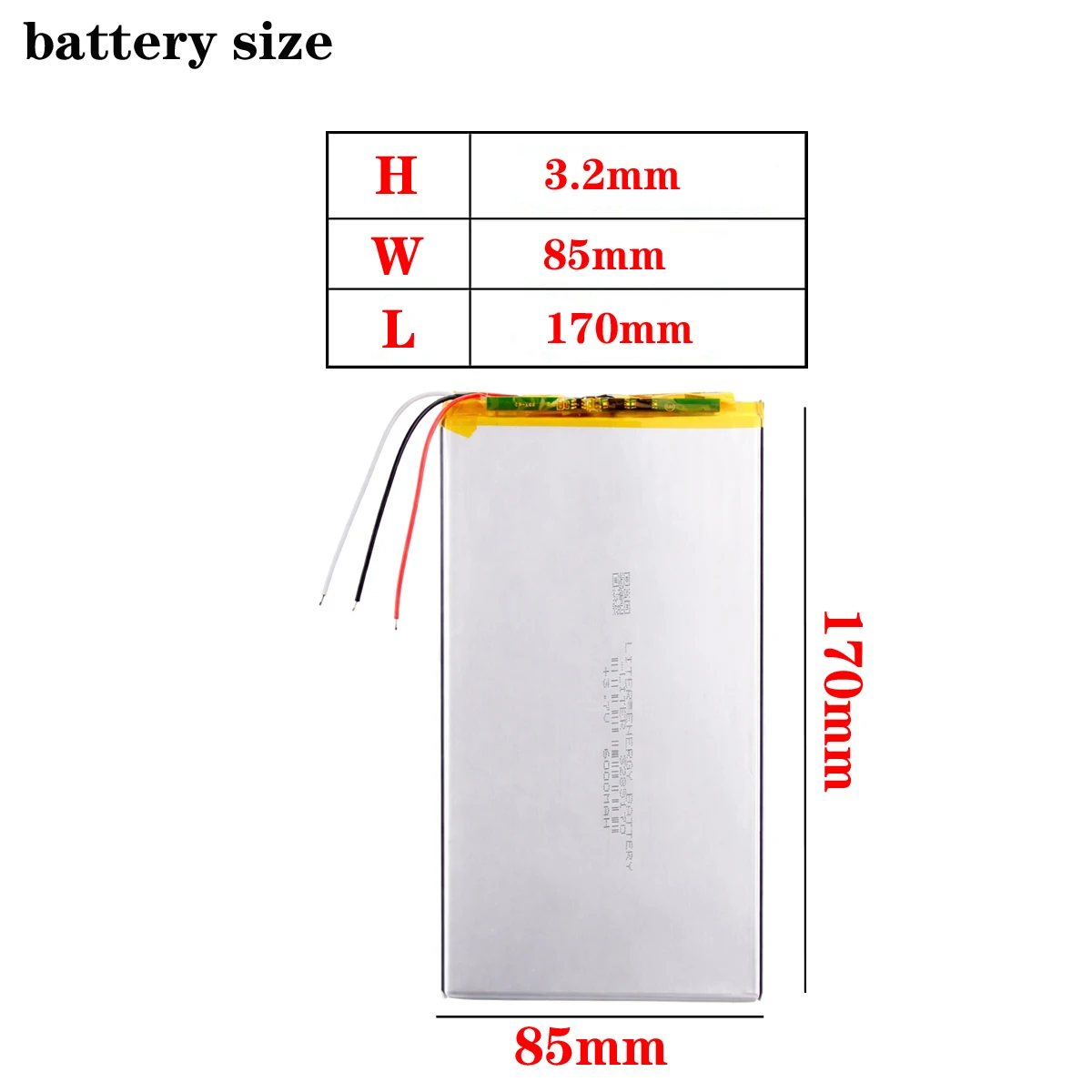 3 line Tablet pc 3285170 3.7V 6000MAH polymer lithium ion battery for Prestigio grace 3101 3201 4g 8 inch 9inch