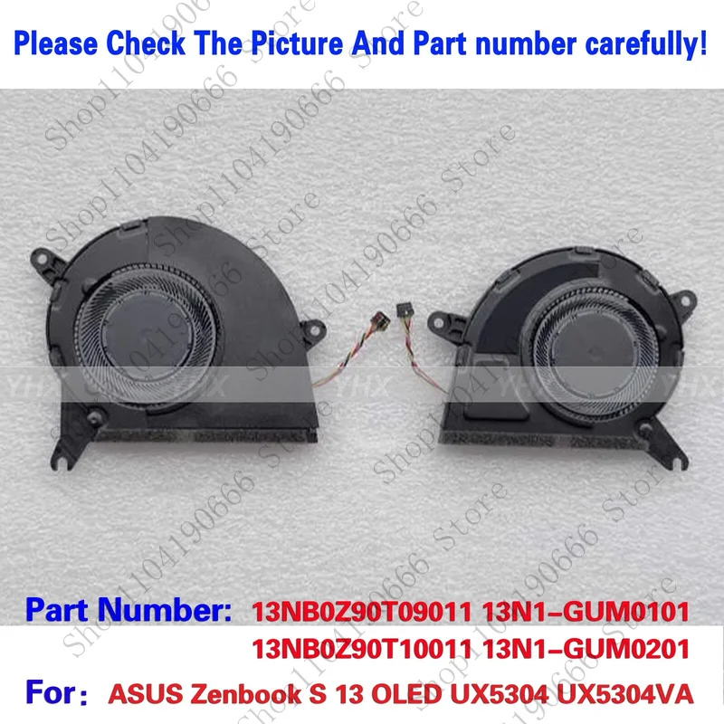 

bd New For ASUS Zenbook S 13 OLED UX5304 UX5304VA COOLING FAN R+L 2023.