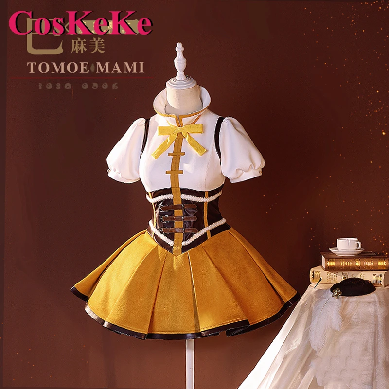 

CosKeKe Tomoe Mami Anime Puella Magi Madoka Magica Cosplay Costumes Lovely Sweet Uniform Halloween Carnival Role Play Clothing