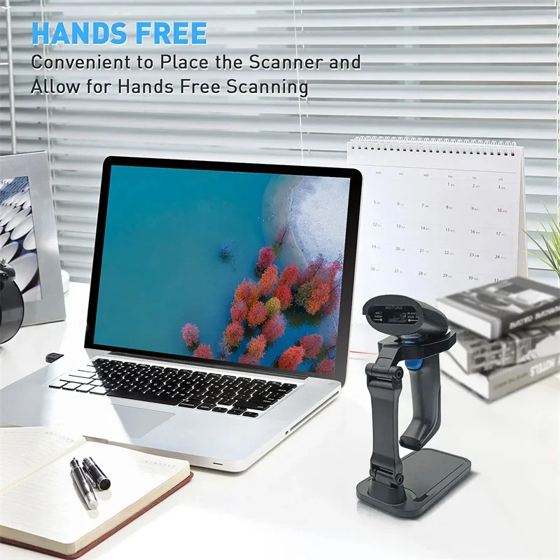 Universal Barcode Scanner Stand Hands-Free Portable Foldable 180 Degree Adjustable Mount for Scanner Durable ABS Material