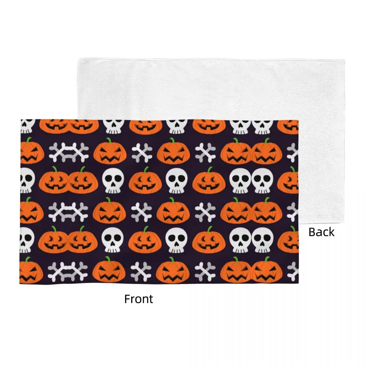 Halloween Pumpkin Witch Skull Towel Quick Drying Soft Linen Cotton Bath Towels