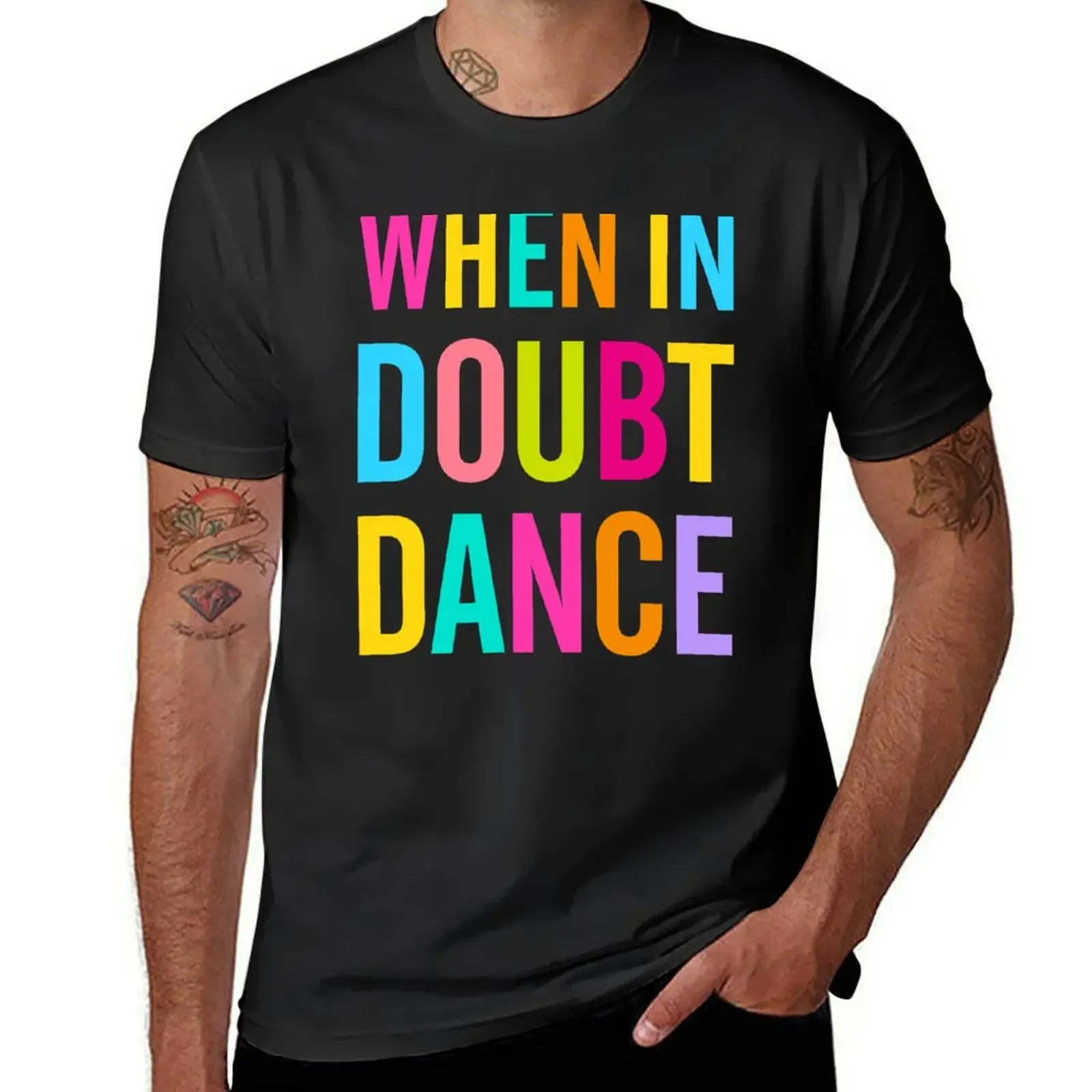 

When In Doubt Dance! T-Shirt blue archive quick drying cotton man t-shirts t shirts for men cotton
