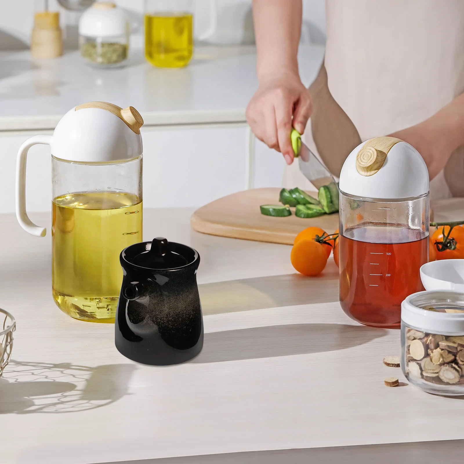 Soy Sauce Pot Caramel Grilling Accessories Coffee Syrup Bottle Vinegar Jar Japanese for Condiment Dispenser Pancakes