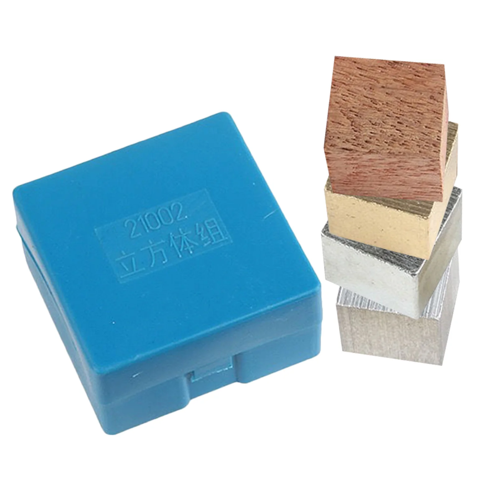 1세트 물리 실험 큐브 블록 고급 금속 목재 과학 교육 장비 밀도 인식 학습 활동용