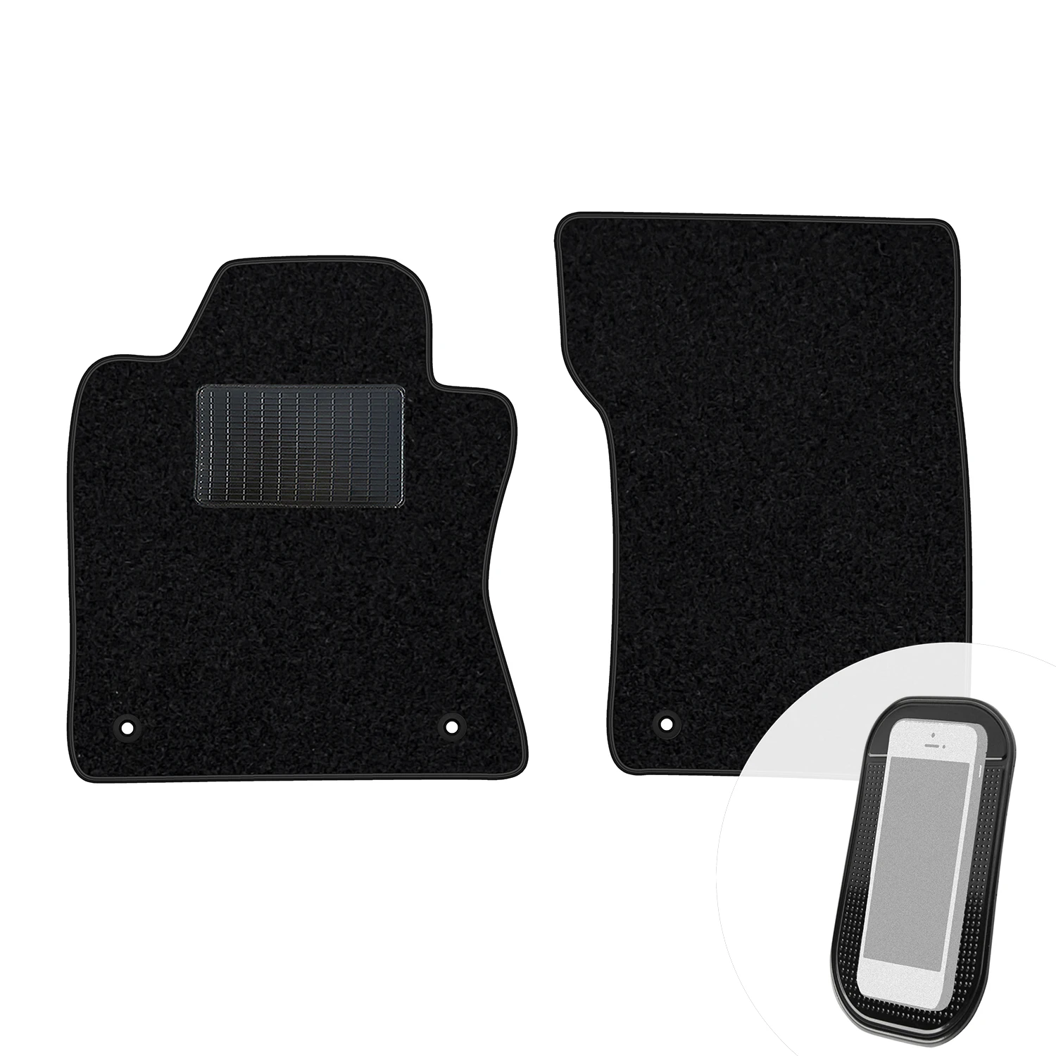 Veloursmatten Przody Zwart voor Toyota Yaris Iii Hybrid 2012-2019