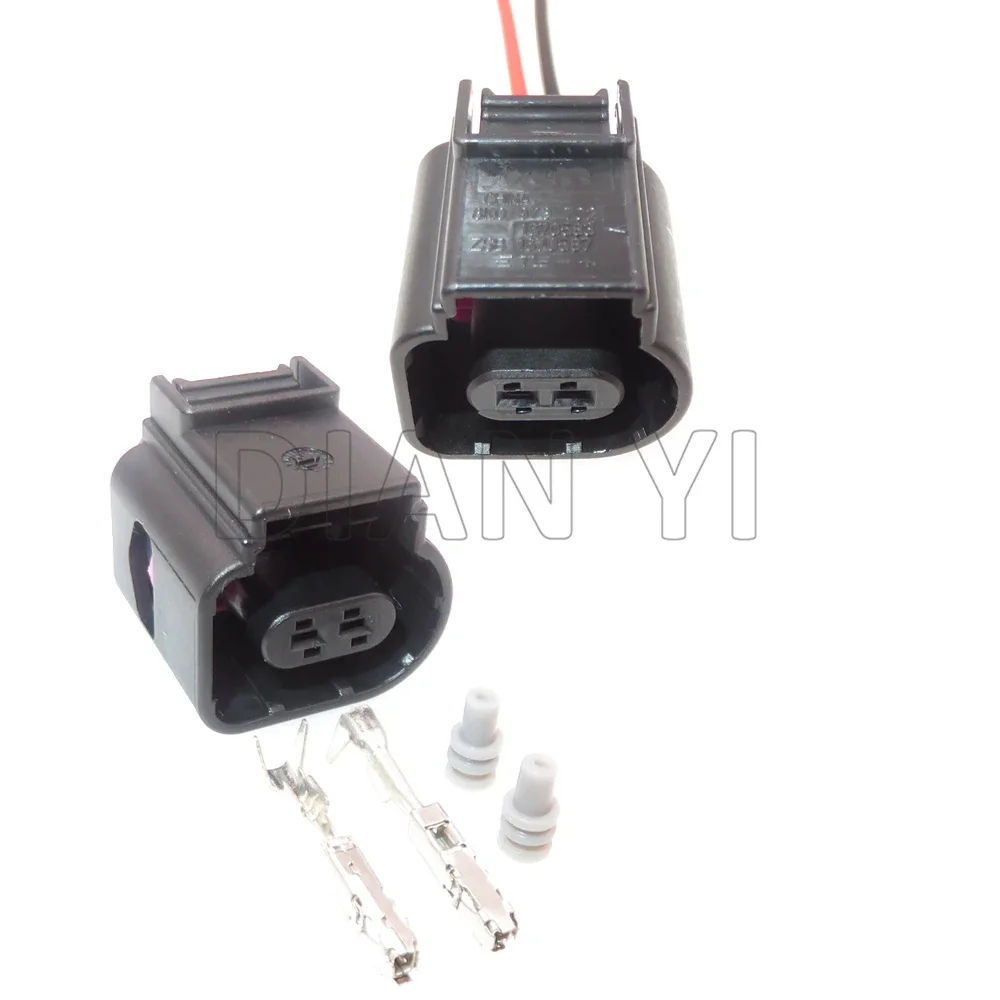 1 Set 2 Way Car Water Temperature Sensor Waterproof Sockets AC Assembly For Audi 8K0973702 Auto Headlight Sealed Wire Connector