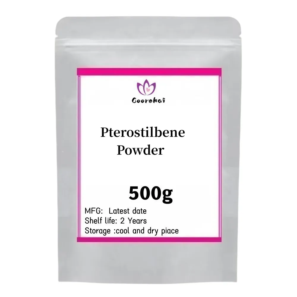 Poudre de Pterostilbène pour Blanchiment de la Peau, Matériel Cosmétique Anti-âge, 20-500g