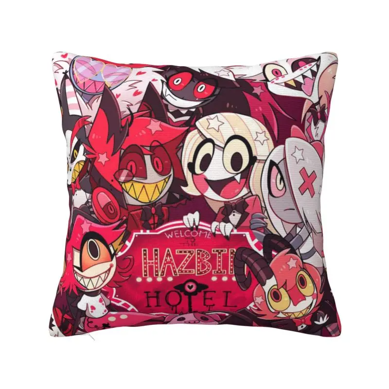 

Custom Crazy Hazbins Hotels Square Pillow Case Home Decorative 3D Double Side Printed Cushion Cover for Sofa