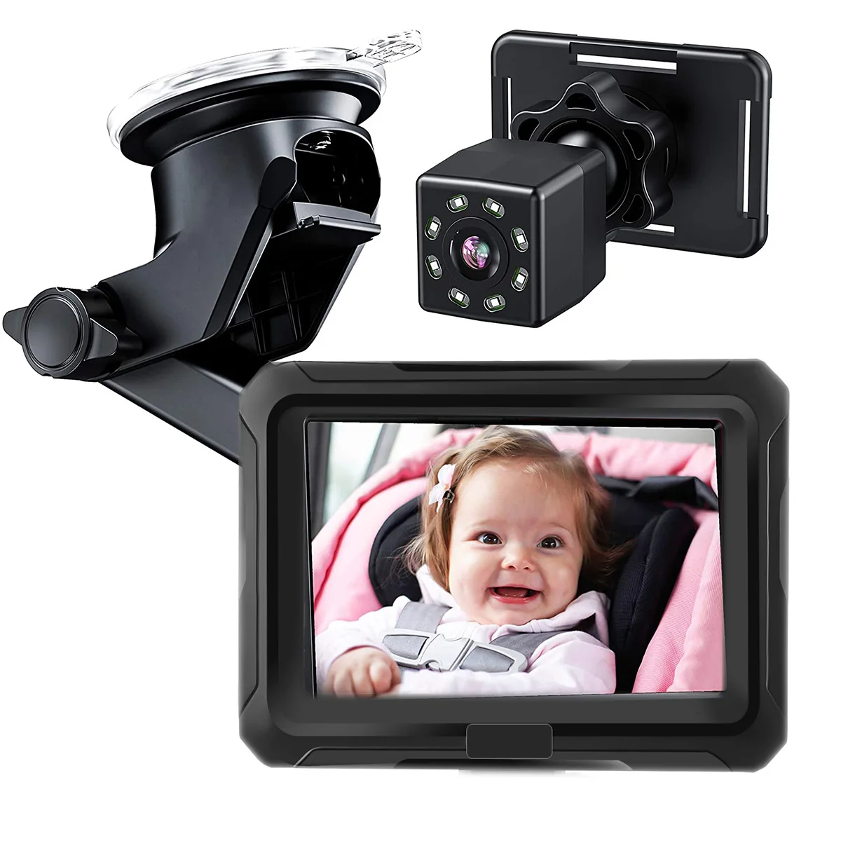 Amazon Hot Selling 2024 New 4.3inch Mini display 4.3inch Secondary monitor Rear seat monitor Monitoring Video for Viewing Baby