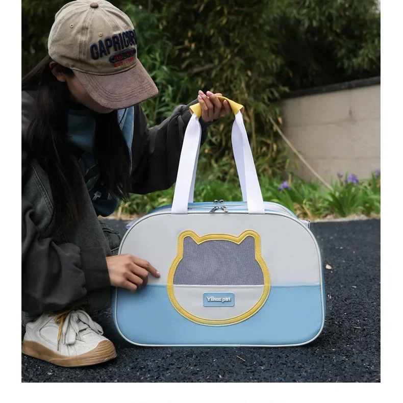 Cat Bag Out Portable Handheld Crossbody Shoulder Pet Bag Pet Travel Breathable Large Capacity Cat Out Bag