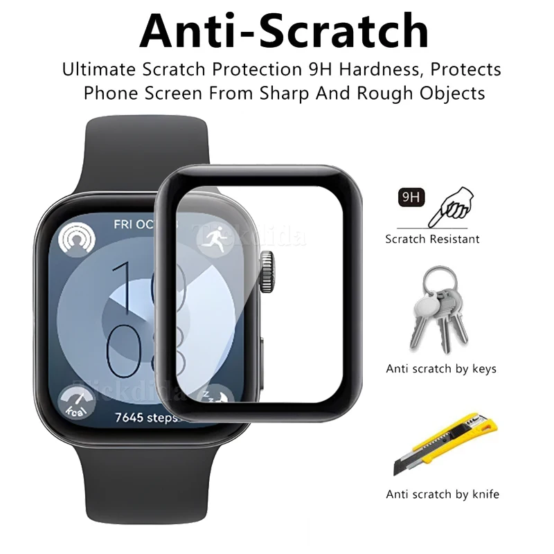 Zacht Gehard Glas Voor Huawei Horloge Fit 3 Beschermende Film Voor Huawei Fit 3 Shell Screen Protector Accessoires