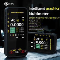 BSIDE Intelligent Digital Multimeter, Voltage Waveform Recording, Temperature Testing, Current, Screen Can Rotated For Display