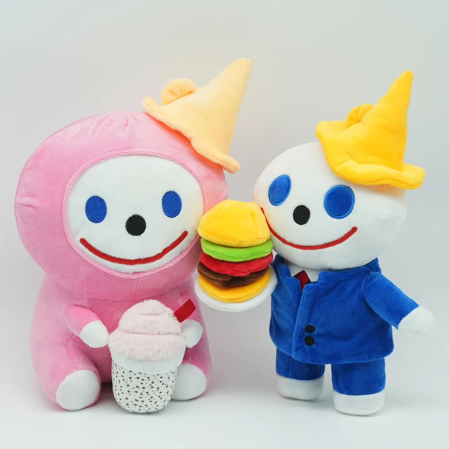 New 30cm Jack-in-the-Box Plushie Toys Cute Soft Stuffed Anime Snowman Burger Pillow Dolls For Kid Birthday Christmas Gift