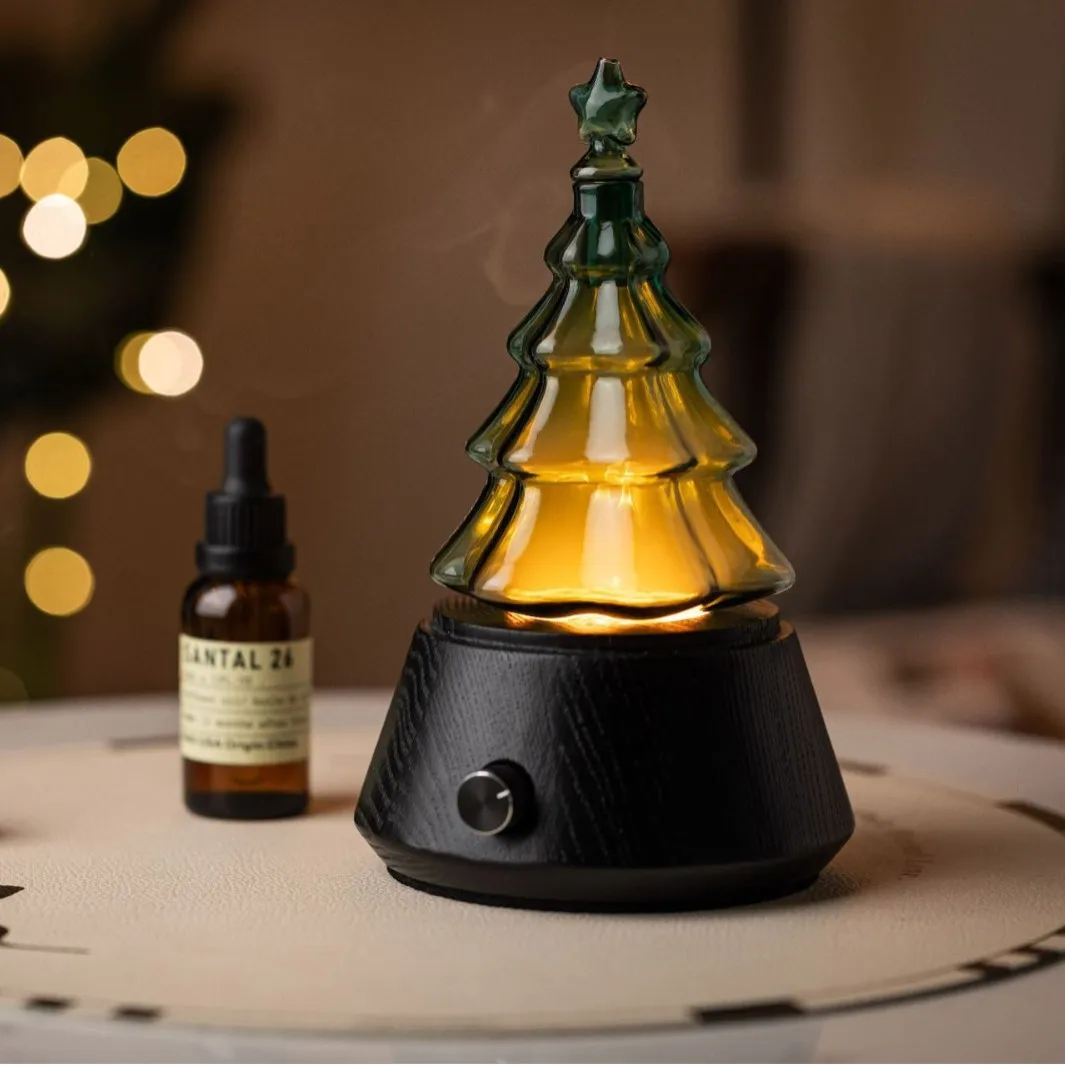 Waterless Christmas Tree Nebulizer Diffuser Essential Oil Aroma Sprayer Aromatherapy Machine Home Decor Festival Gift Set