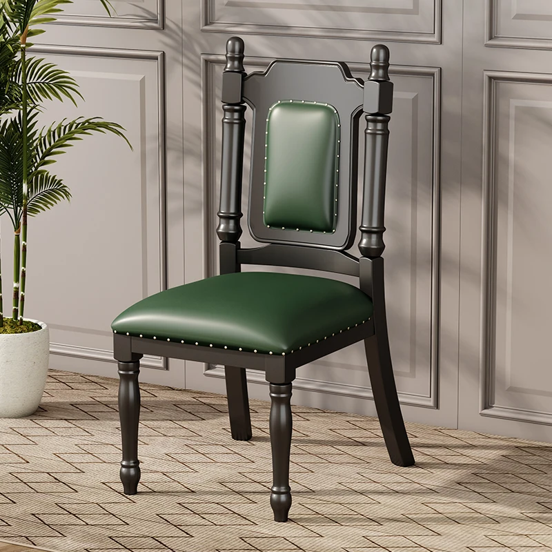 ^Restaurant Wooden Dining Chairs Vintage Vanity Throne Stoot Dining Chairs Replica Nordic Sillas Para Comedor Unique Furniture