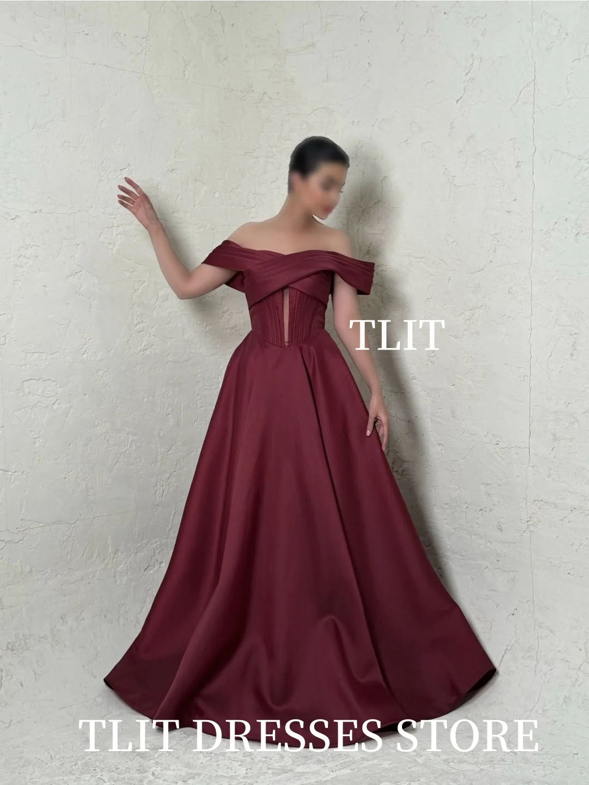 فساتين سهرة من الساتان والحرير باللون الأزرق الداكن من TLIT بدون حمالات فساتين حفلات مخصصة للحفلات مخصصة فيستدوس دي فييستا