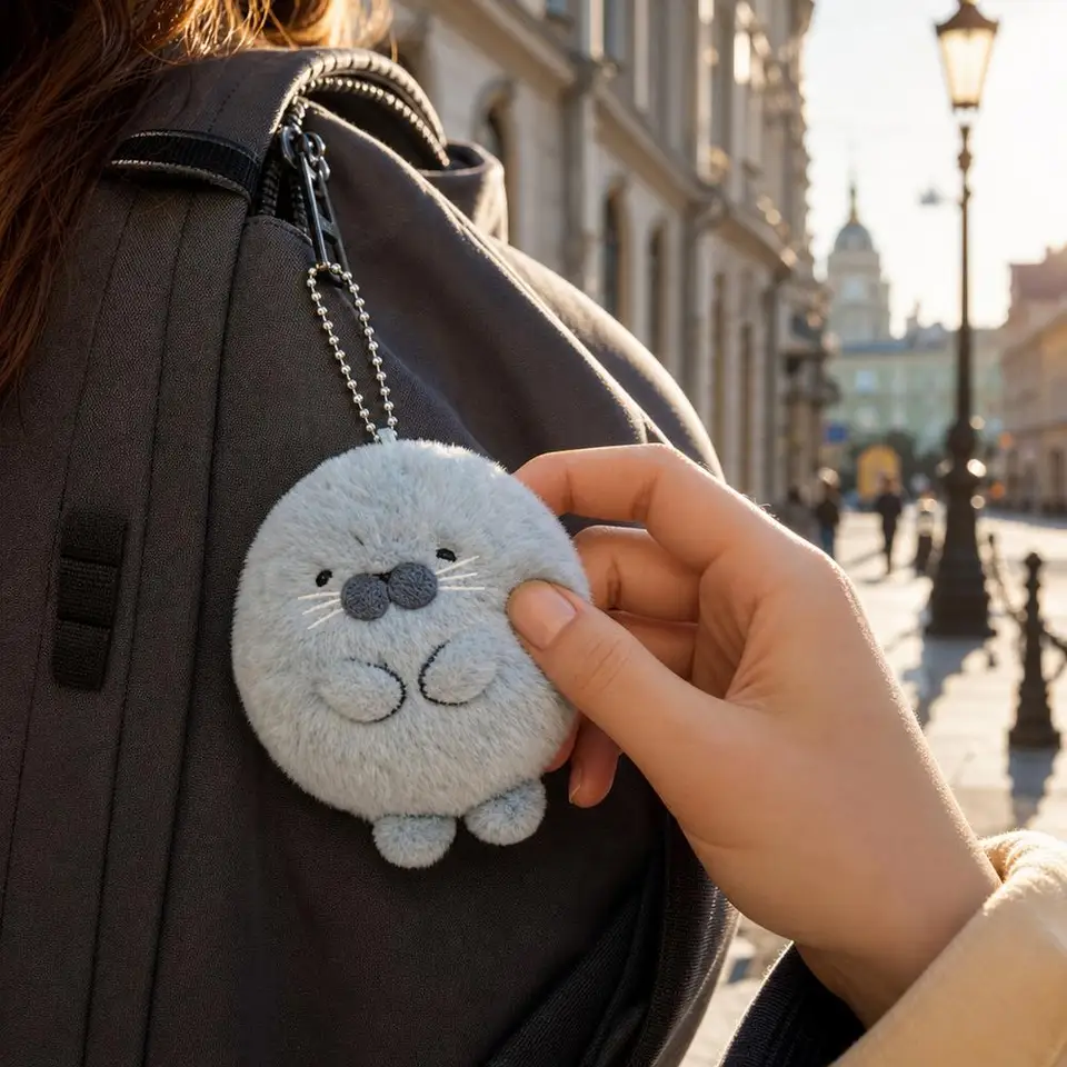 Cute Soft Seal Plush Keychcains Kawaii Animal Children Schoolbag