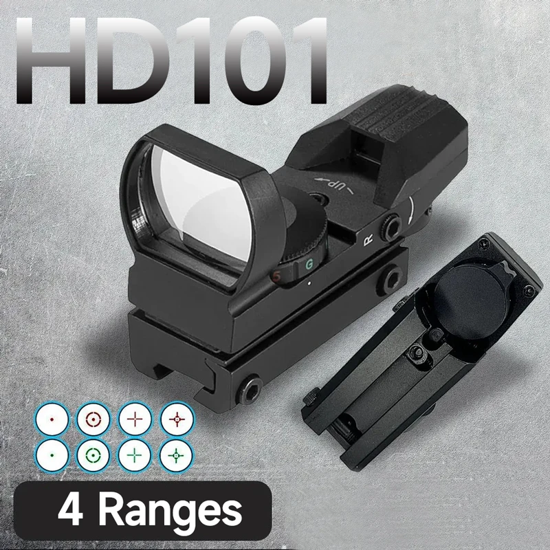 HD101 Red Green Dot Compact Tactics Riflescope for 11mm/20mm Rail Mount Outdoor Hunting Optics Reflex Sight Scope