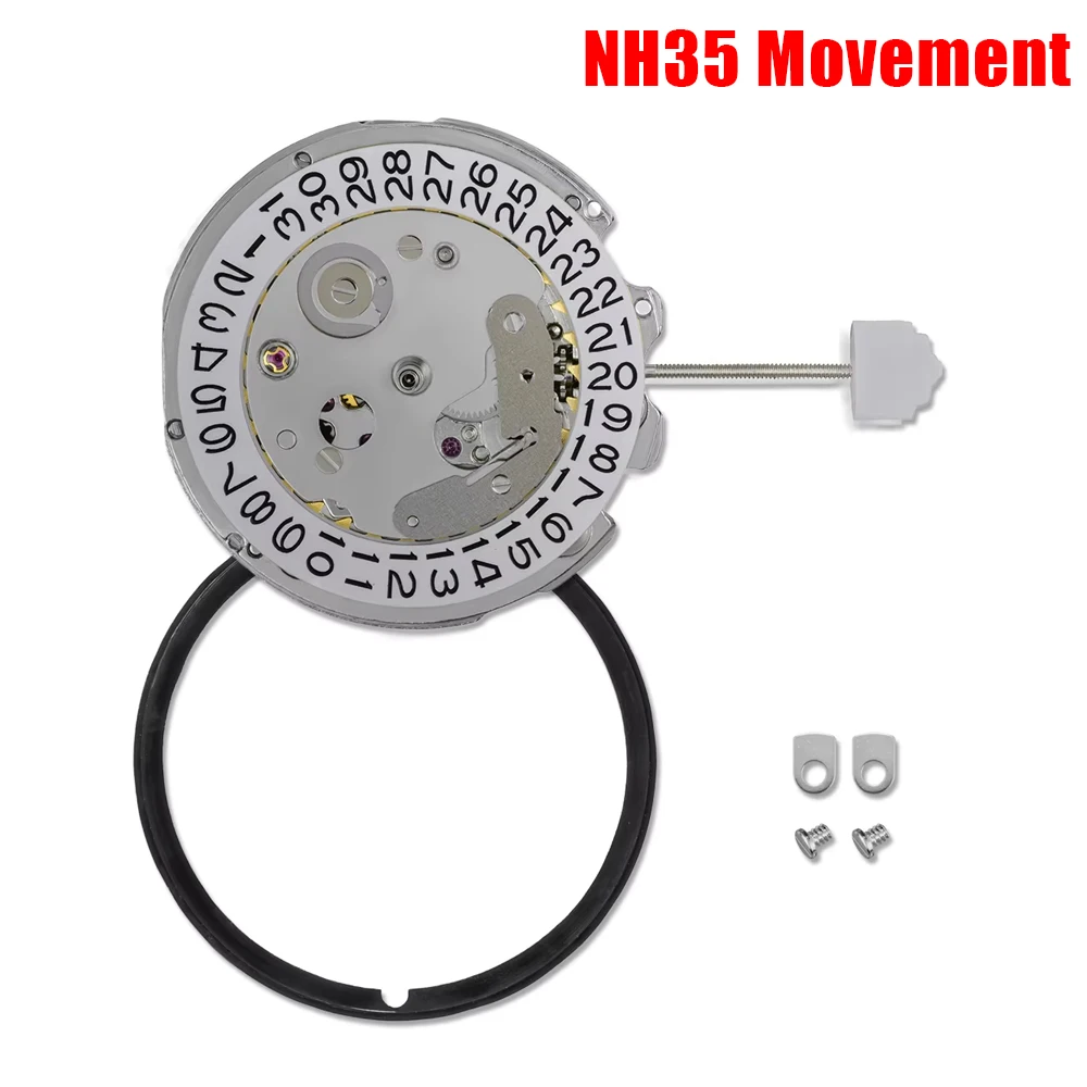 NH35 Kompatibles Automatisches Mechanisches Uhrwerk 24 Steine 3H Datum Selbstaufziehend China-Herstellung Uhren-Mod-Teile Ersatz-DIY-Set