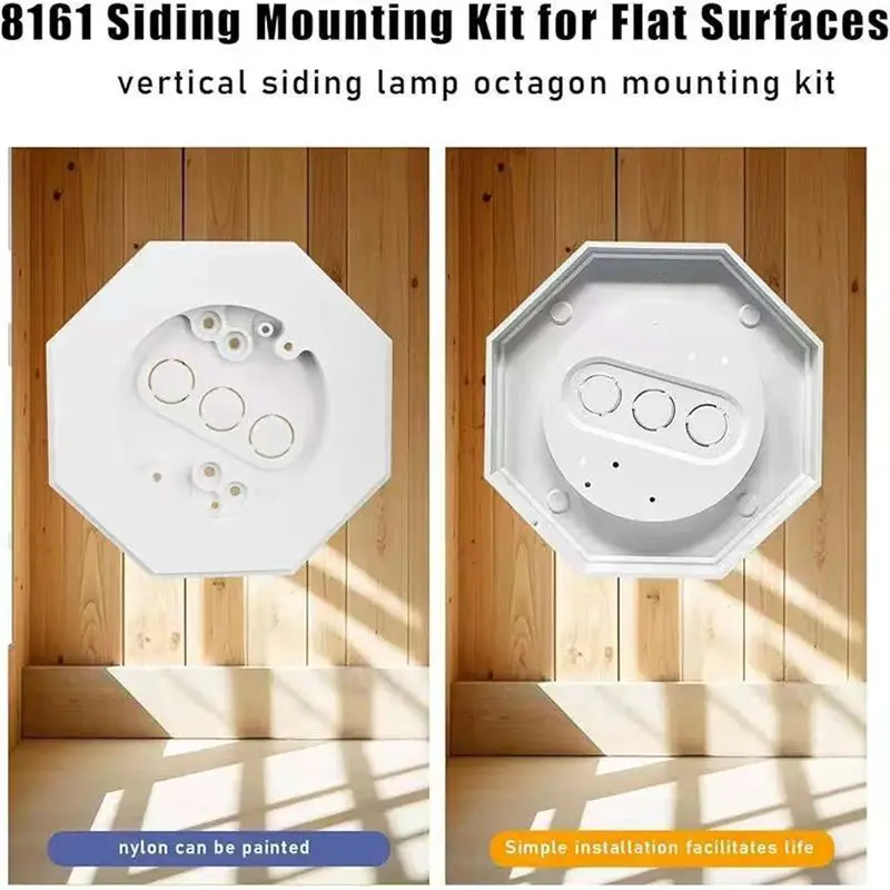 DT17 8161 Outdoor Vertical Siding Light Mounting Block Bracket Kit, for Weatherproof for Wall Lamp Flat Surface