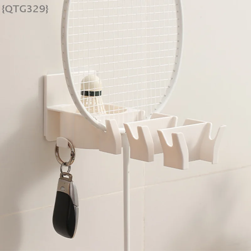 

Multi-Sport Racket Organizer, Wall Mount 3-Slot Holder for Badminton Pickleball Ping Pong Paddle & Ball