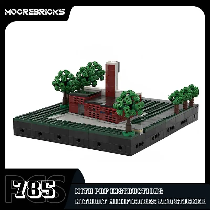 Moderne Architectuur Brandweerkazerne Model Bouwstenen Hot Selling Streetscape Diy Assemblage Mini Bakstenen Speelgoed Kinderen Cadeau