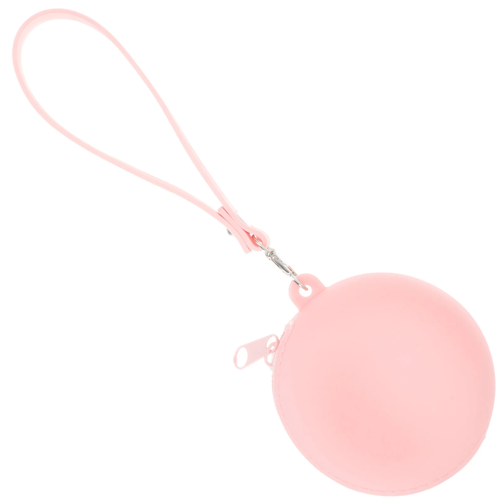 

Silicone Coin Purse Wrist Strap Small Lightweight Compact Zipper Change Bag Portable for Women Girls School Work Travel