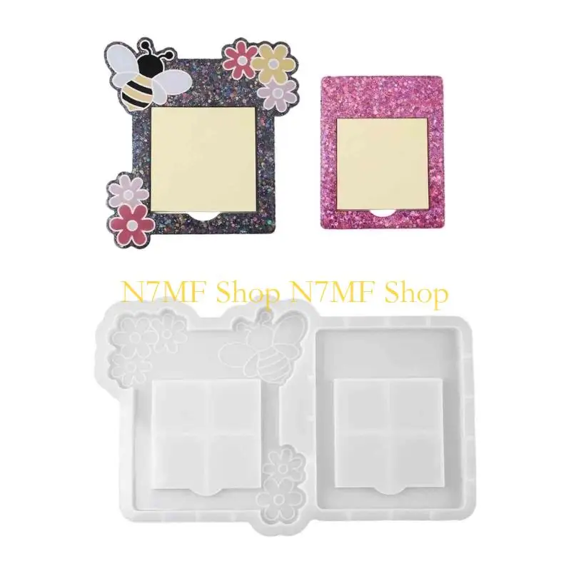 N7MF Silicone Resin Craft Moulds Sticky Note Resin Frames Moulds Silicone Molds