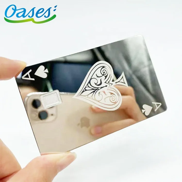 Customized query 304 Stainless Steel 0.8mm Blank Mirror Silver Metal Card for Printing or Laser