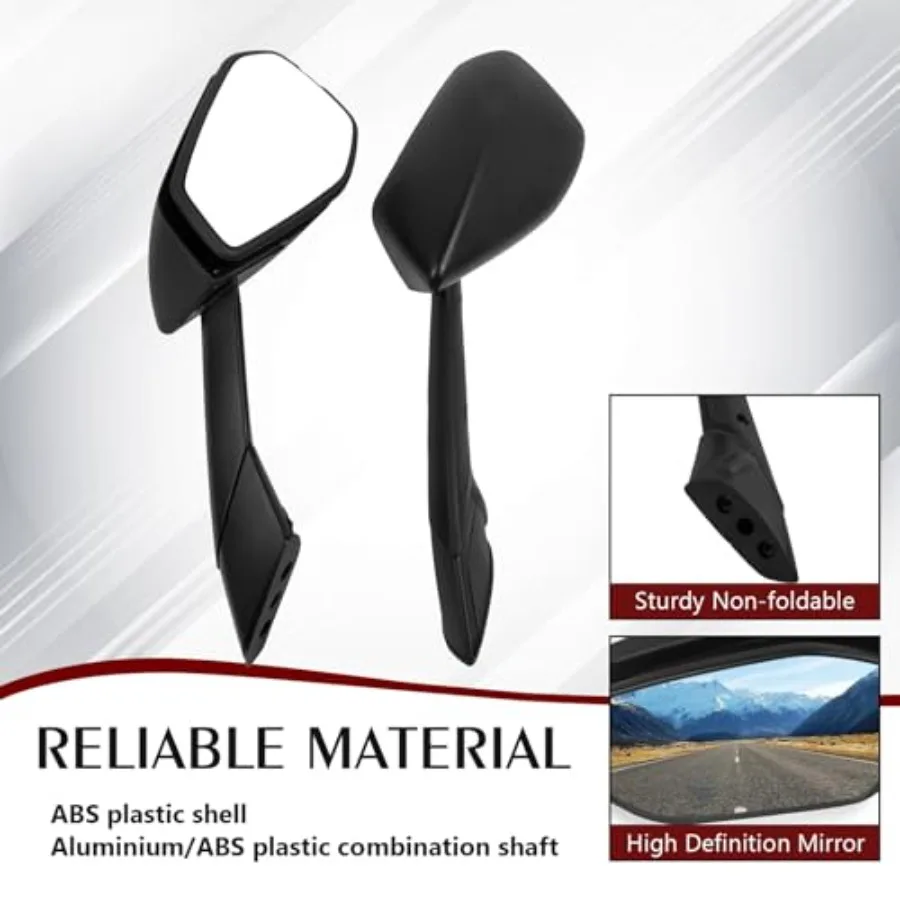 استبدال مرآة الرؤية الخلفية الجانبية للدراجة النارية لـ RS660 RSV4 20212023 موديل أسود بلمسة نهائية معززة للرؤية الهوائية #2