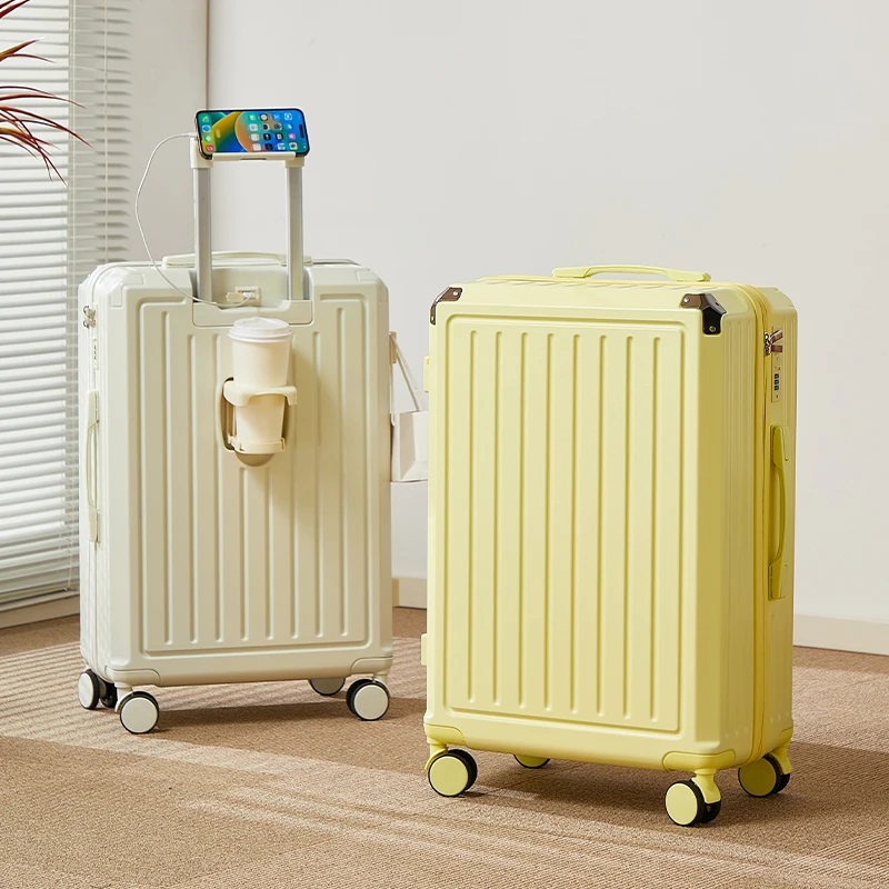多機能女性用荷物入れ-2026年新型-機内持ち込みスーツケース-20インチ-24インチ-旅行用パスワードロック-厚みのある静音ホイール