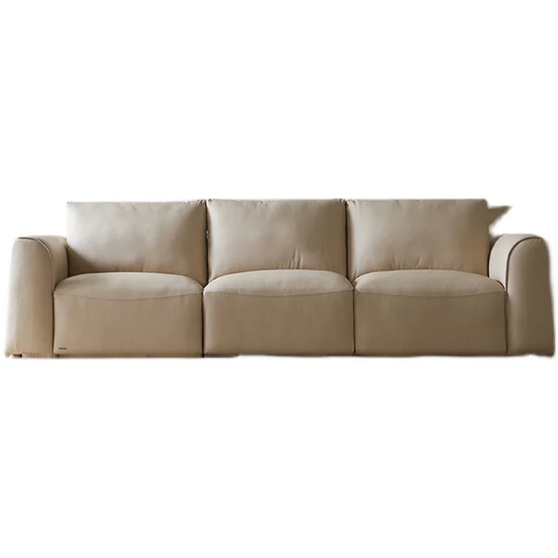 

light luxury, minimalist living room for three or four people, straight row of Nordic, large and small apartment down