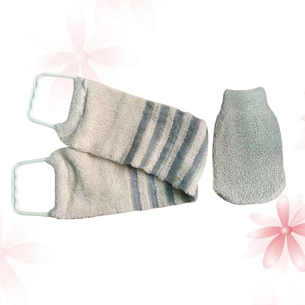

2Pcs Body Scrub Glove Soft Comfortable Shower Bath Exfoliating Dead Skin Remover Double Sided Mitt Body Scrub Glove