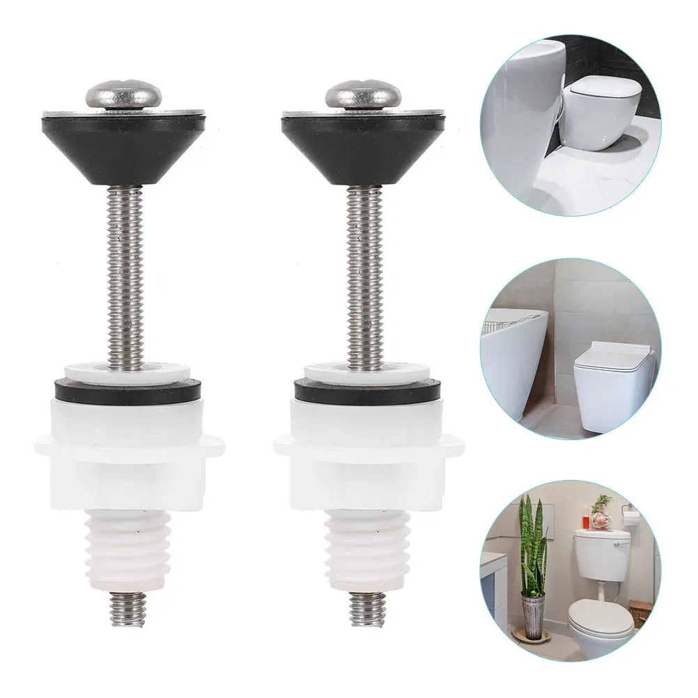 

2 шт. усиленных болтов для унитаза, устойчивых к коррозии крепежных элементов для надежной установки унитаза, конструкция без протечек