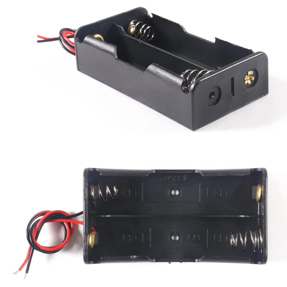 5 Pcs 3.7V 18650 Battery Holder Housing Plastic Battery Storage Box with Wire Leads ,18650 Battery Housing Spiral Spring