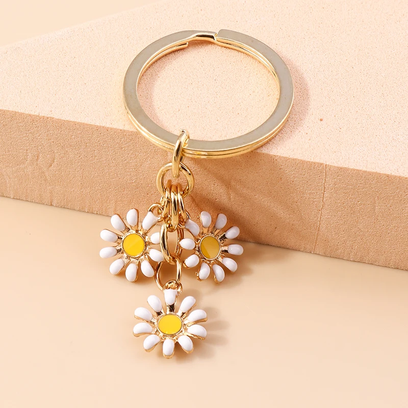Aihua 40 Farben Niedlicher Pflanzen-Schlüsselanhänger Emaille Sakura-Blumen-Schlüsselanhänger für Frauen Mädchen Handtasche Anhänger Autoschlüsselhalter DIY Schmuck Geschenke – Detail 17