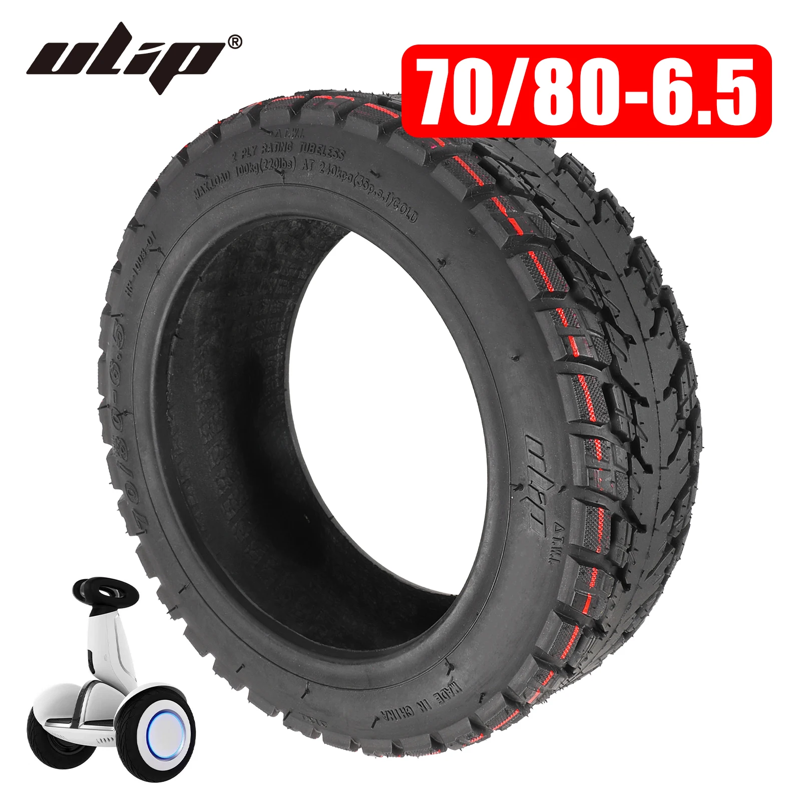 Ulip 70/80-6.5 Thicker More Durable Off road Tire 10 Inch Tubeless Shock Absorbing Pneumatic Tire For Xiaomi 9 Plus Balance Tire