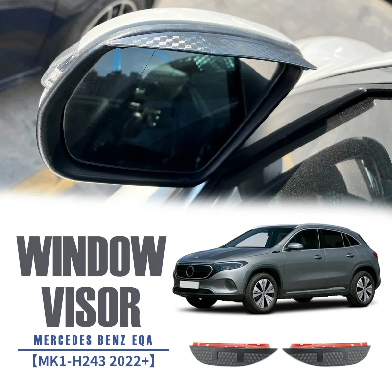 Fit For Mercedes Benz EQA H243 2022+  Window visor Window Visor Awnings Shelters Sun Rain Wind Deflector Mirror Eyebrow