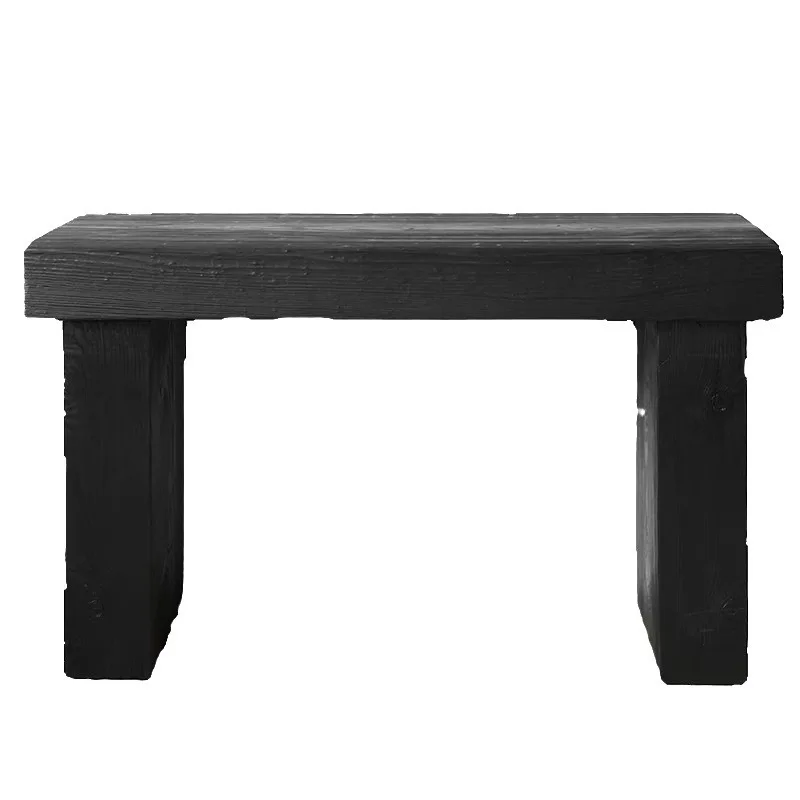 Wabi Stillwind Solid Wood Entrance Platform Sculpture Decoration Narrow Long Table Medieval Corridor Table Entrance Door