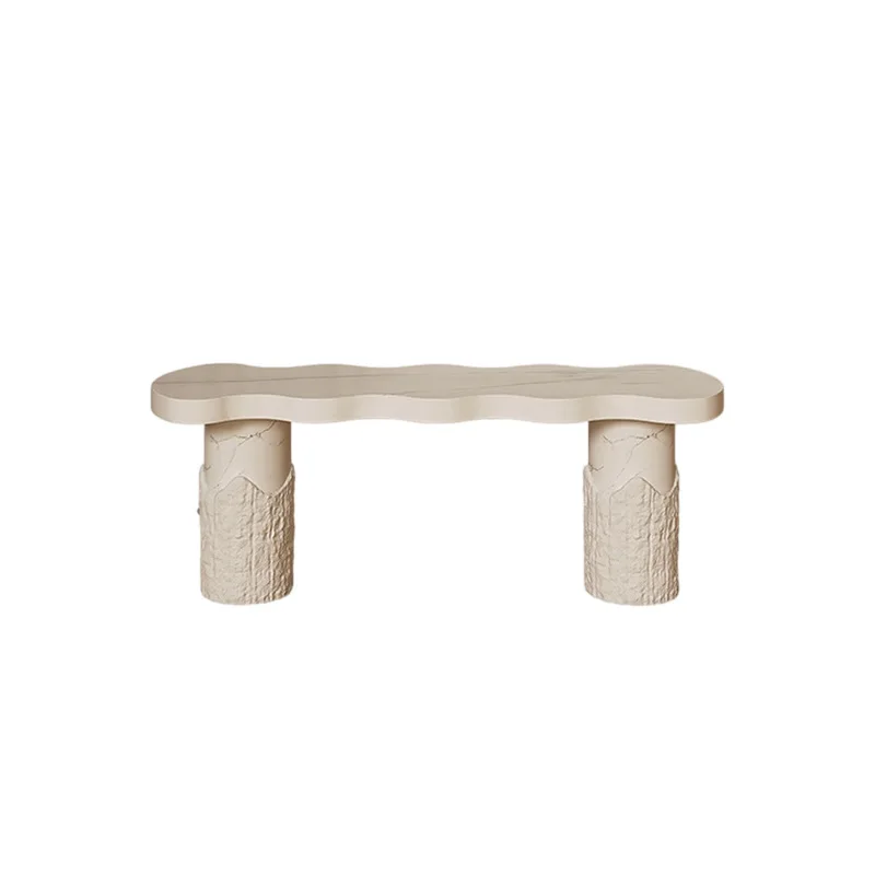 

Solid Wood Bench Light Luxury Creative Designer Internet celebrity Living Room Bedroom Bed Home Change Shoes Wave Bench