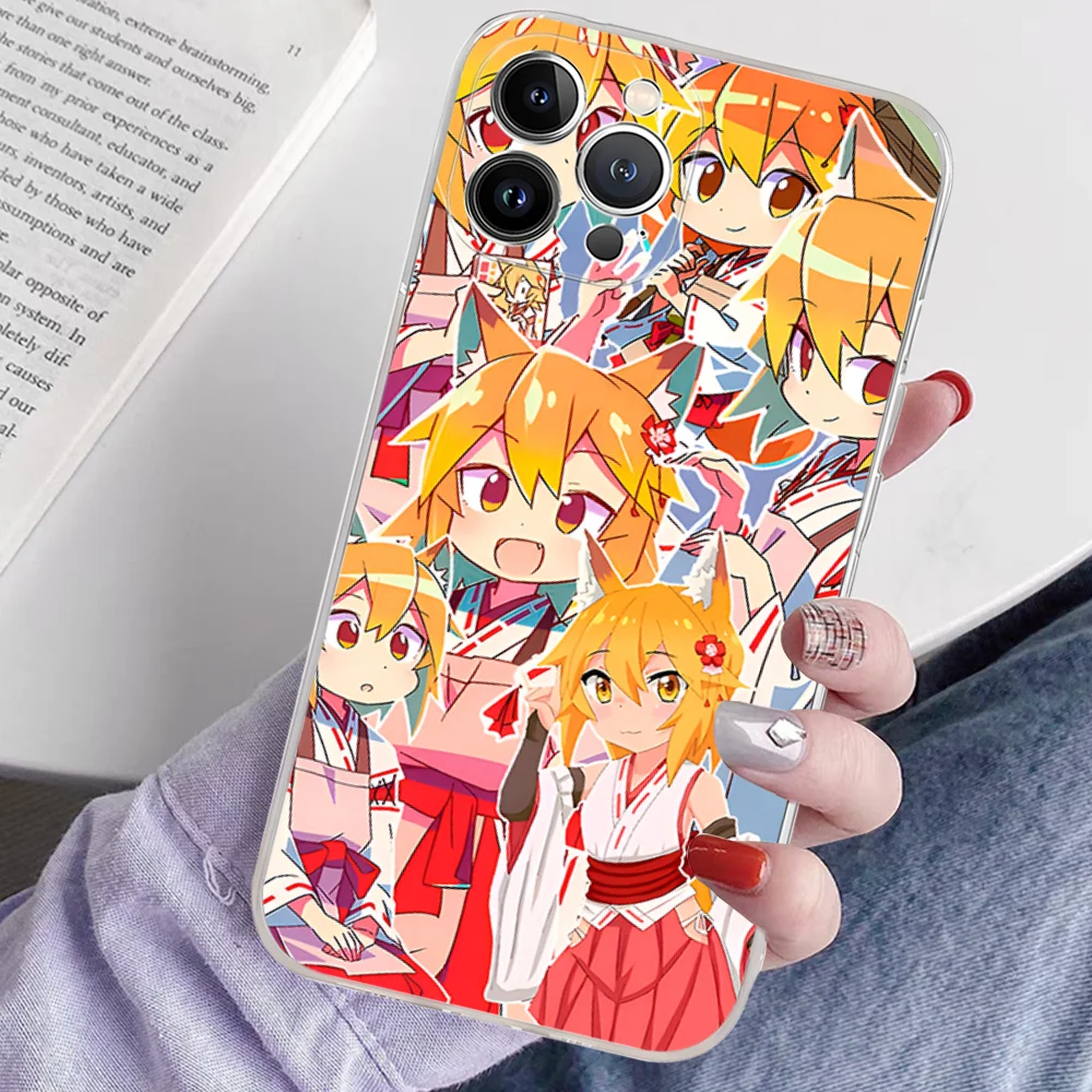 The Helpful Fox Senko-san Wall Phone Case Silicone Soft for iphone 15 14 13 12 11 Pro Mini XS MAX 8 7 6 Plus X XS XR Cover