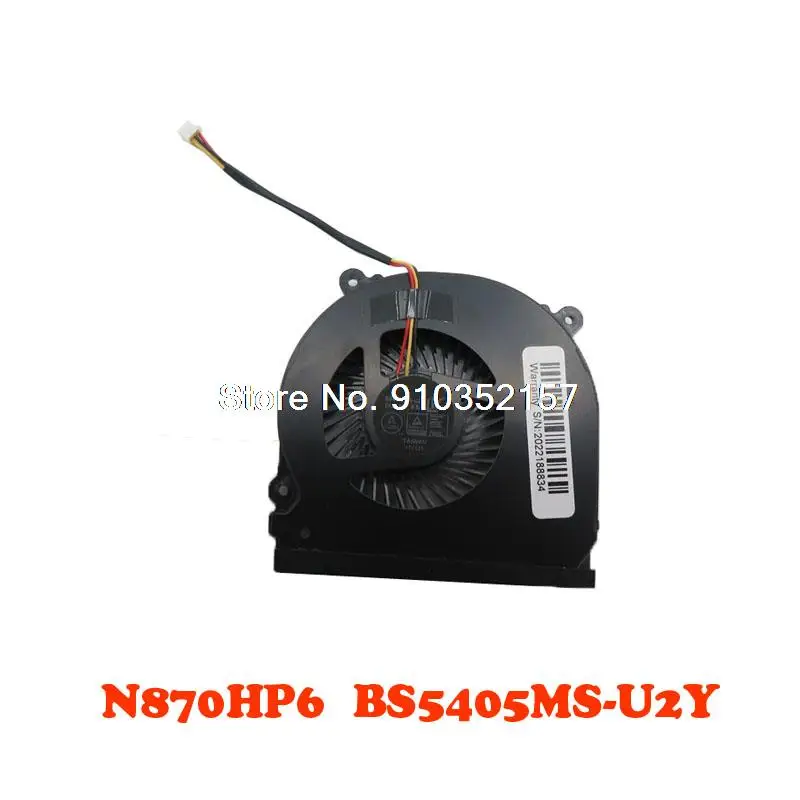 Laptop 3Pin CPU Fan For CLEVO N850HP6 N857HP6 BS5405MS-U2Y 6-31-N85P2-101 6-31-N85P2-202 New