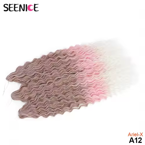 Ariel Curl Hair Water Wave Twist Crochet Hair Synthetic Crochet Braids Ombre Blonde Afro Curls Deep Wave Braiding Hair Extension - Image 22