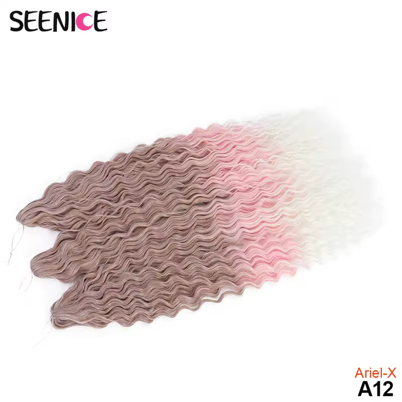 Ariel Curl Hair Water Wave Twist Crochet Hair Synthetic Crochet Braids Ombre Blonde Afro Curls Deep Wave Braiding Hair Extension - Image 22