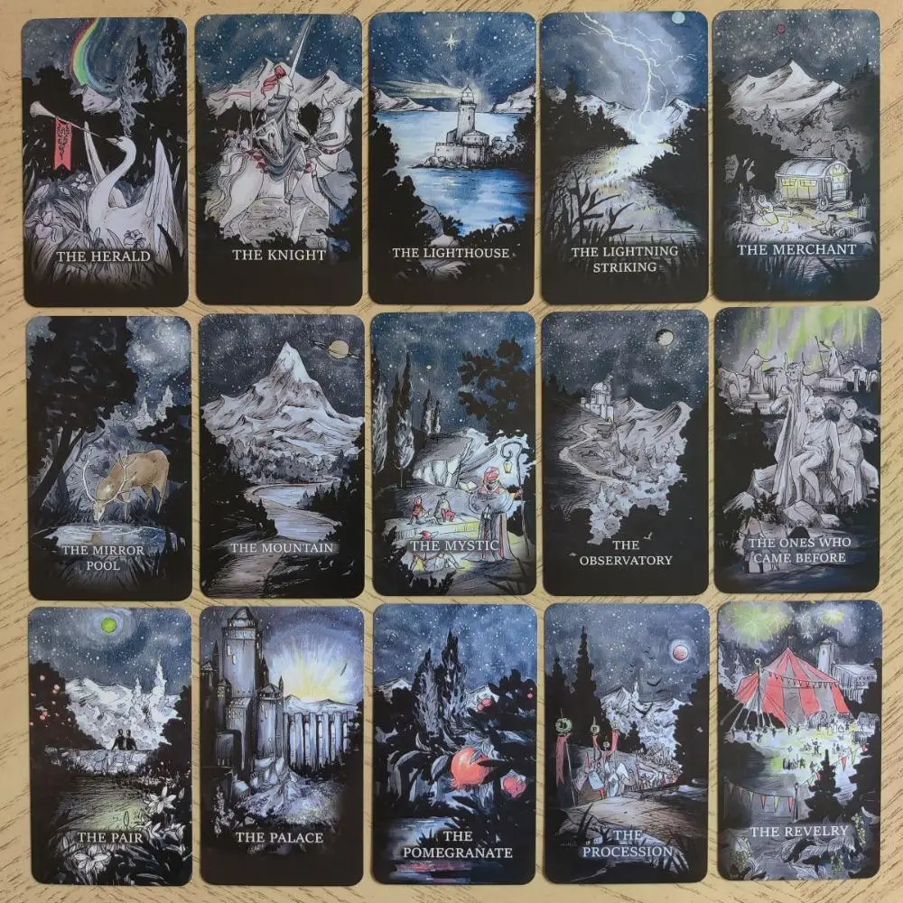 The Endless Oracle A Hand-Illustrated Myriorama Oracle Deck 56 Pcs Cards 9*6cm