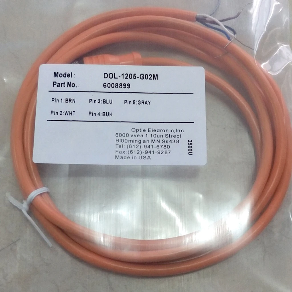 DOL-1205-G02M 6008899 / DOL-1205-W02M 6008900 Sick M12 5Pins Sensor Connecting Cable 2M for KT5W-2N1116 100% New & Original