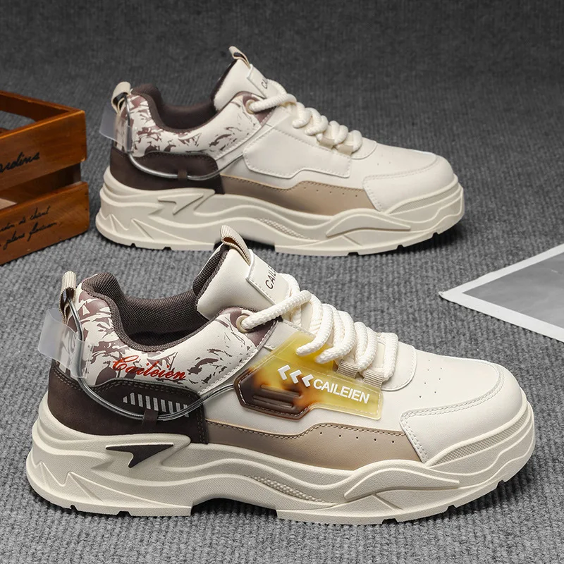 

2025 Autumn New Men's Shoes Trendy Versatile Platform Sneakers Breathable Comfortable Casual Board Shoes Men zapatos de hombre