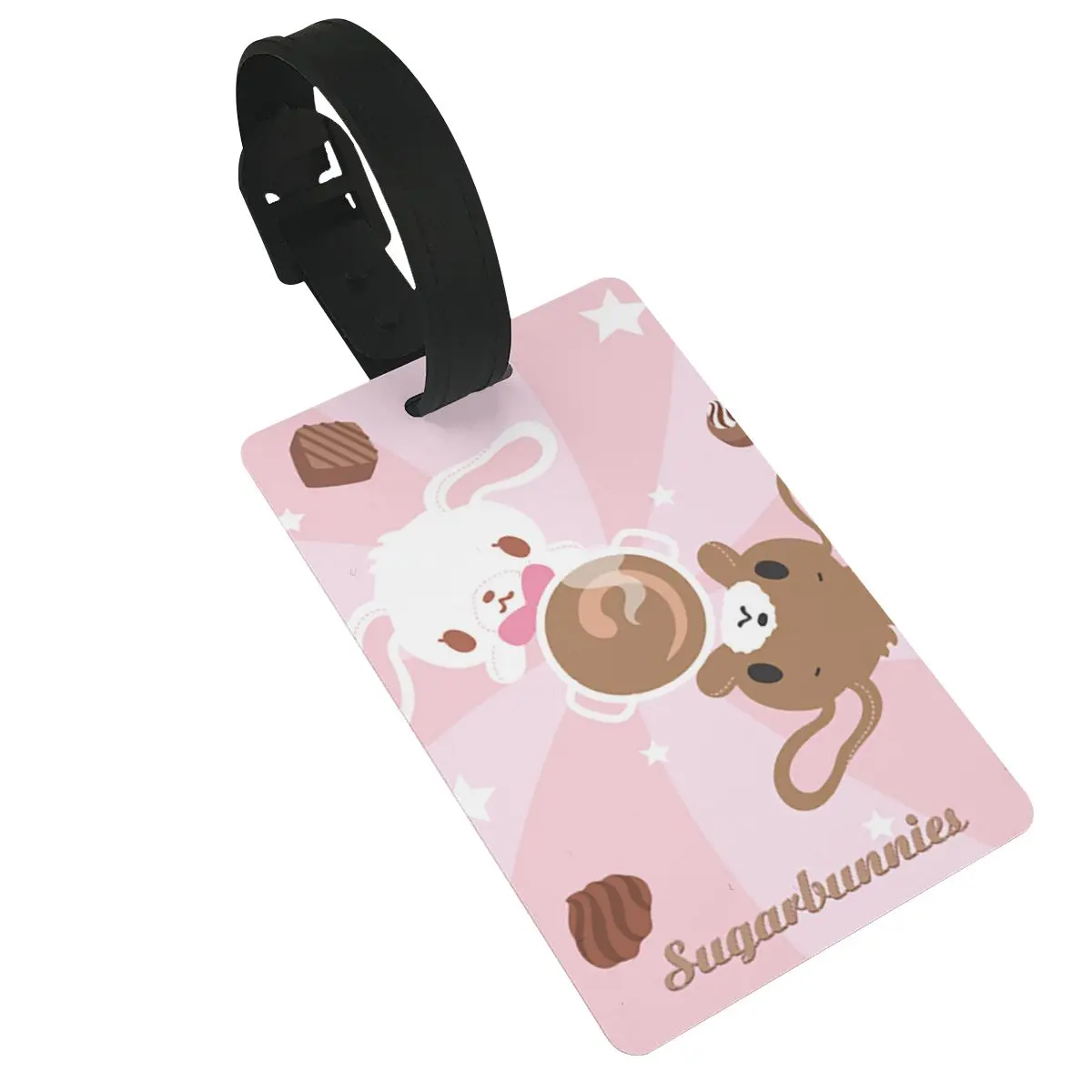 Sugarbunnies Luggage Tags Suitcase Accessories Travel PVC Fashion Baggage Boarding Tag Portable Label Holder ID Name Address