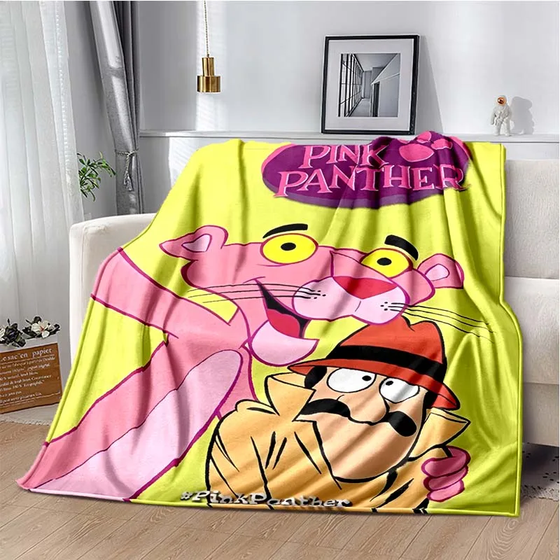 

Cartoon PP-PinkPanther Poster Blankets,Soft Warm Throw Blanket,for Bathroom Bedroom Living Room Sofa Bed Car,brithday Gift