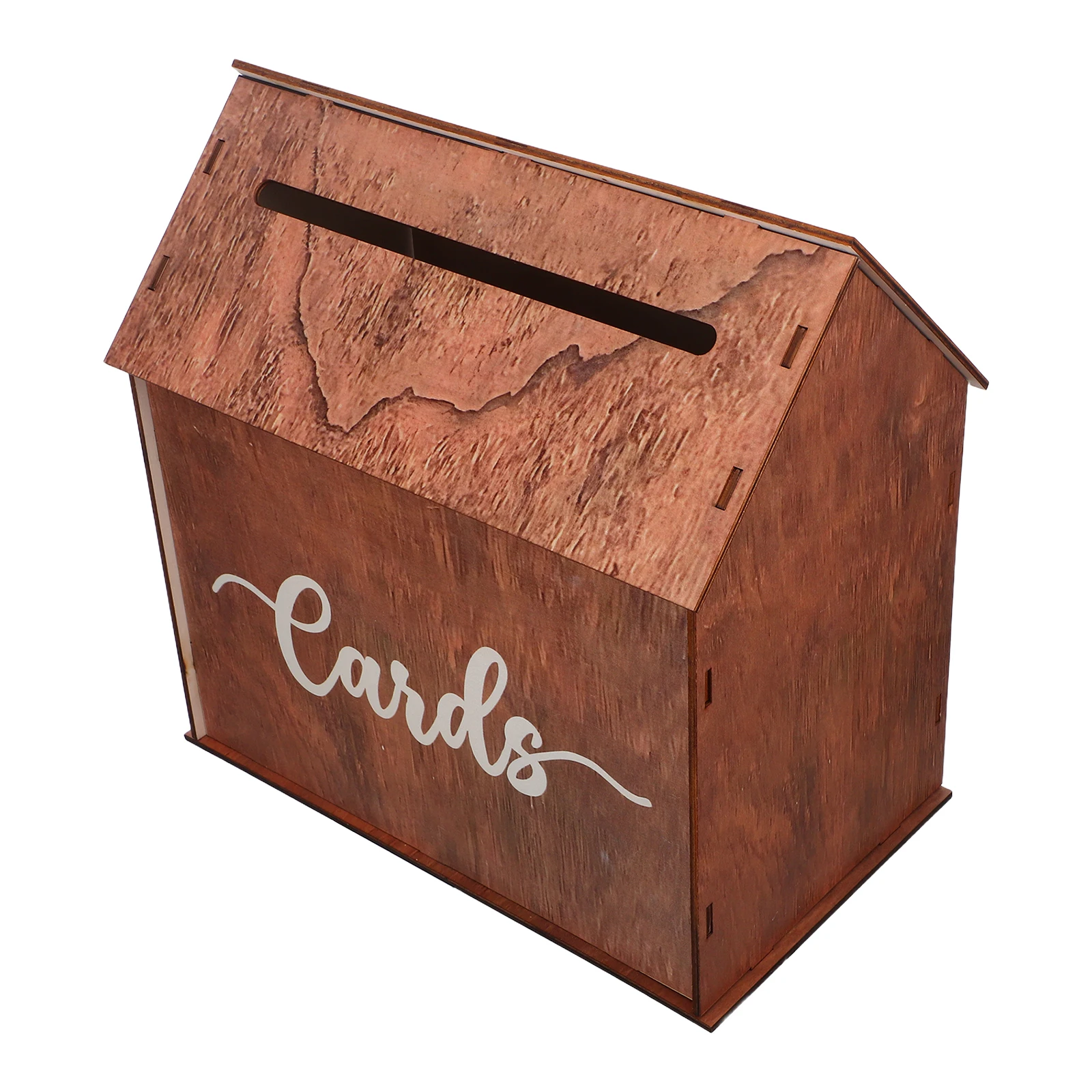 

Rustic Style Card Box Wooden Large Capacity Wedding Card Storage For Envelopes Diy Decoration Party Birthday Anniversary Bridal